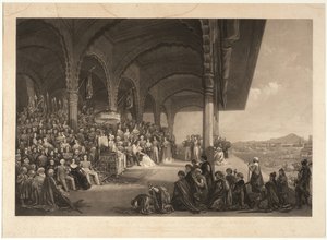 Hänen korkeutensa, Mysoren Maharajan Dussorah Durbar tekijältä Frederick Christian Lewis