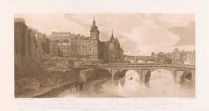 Näkymä Pont au Changelle, Theater de la Citelle, Pont Neufiin ja Conciergerie-vankilaan