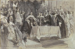 Cromwellin toinen asennus suojelijaksi Westminster Hallissa, 26. kesäkuuta 1657