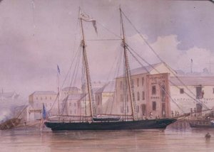 Circular Quay, noin 1855 tekijältä Frederick Garling
