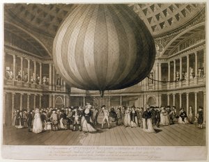 Pantheonin sisäkuva, Oxford Street, Lontoo, 1785 (akvatinta) tekijältä Frederick George Byron