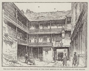 Old White Hart, Borough, kohtaus herra Pickwickin ja Sam Wellerin ensimmäisestä tapaamisesta