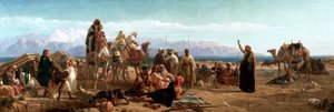 "Varhain aamu Shurin erämaassa", 1860 tekijältä Frederick Goodall