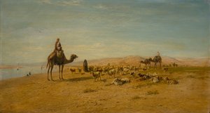 Niilin rannalla (öljy kankaalle) tekijältä Frederick Goodall