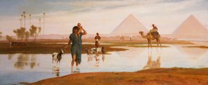 Niilin ylivuoto pyramidien kanssa tekijältä Frederick Goodall