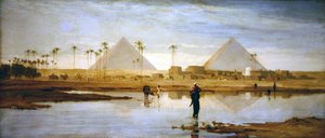Ford kylään lähellä pyramiideja tekijältä Frederick Goodall