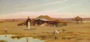 Sheikin iltarukous (öljy kankaalle) tekijältä Frederick Goodall