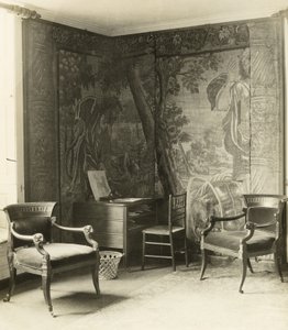 Kelmscottin kartano: Kelmcott Kelsean Kylpylähuone: Gobeliinihuoneessa tekijältä Frederick H. Evans