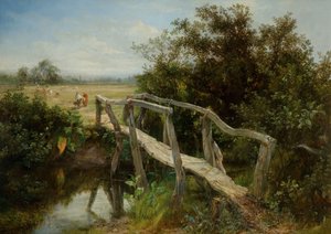 Vanha kävelysilta Cole-joen yli Yardleyssa, 1890.