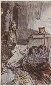 Rudyard Kiplingin kuvitus Heille (väri litho) tekijältä Frederick Henry Townsend