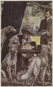 Rudyard Kiplingin kuvitus Heille (väri litho) tekijältä Frederick Henry Townsend