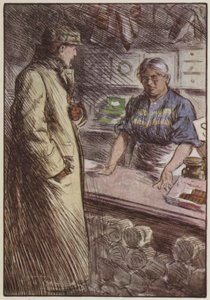 Rudyard Kiplingin kuvitus Heille (väri litho) tekijältä Frederick Henry Townsend