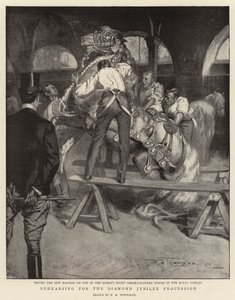Timanttijuhlakulkueen harjoittelua tekijältä Frederick Henry Townsend