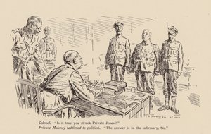 Sotilas syytettynä toverin lyömisestä (litografia) tekijältä Frederick Henry Townsend