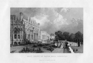 Eaton Hallin itärintama, Cheshire, 1845