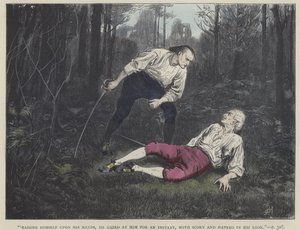 Kuvitus Barnaby Rudge -teokseen tekijältä Frederick L. Bernard