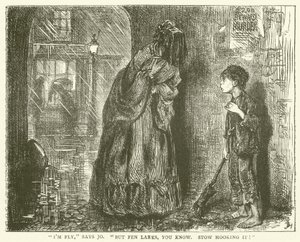 Kuvitus Bleak Housesta tekijältä Frederick L. Bernard