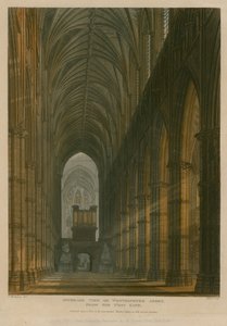 Sisäkuva Westminster Abbeysta Lontoossa West Gatesta tekijältä Frederick Mackenzie