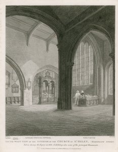 Pyhän Helenin kirkko, Bishopsgate Street, Lontoo tekijältä Frederick Nash