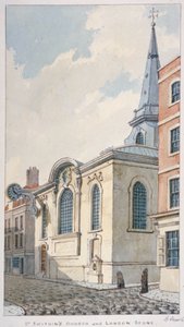 St Swithin London Stone -kirkko, Lontoon kaupunki, 1840