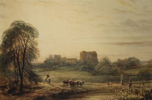 Glastonbury Abbey (wc paperilla) tekijältä Frederick Nash