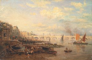 Thames ja Waterloon silta Somerset Housesta käsin tekijältä Frederick Nash