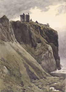 Vanha linna, Dunottar (akvarelli) tekijältä Frederick Noel Paton
