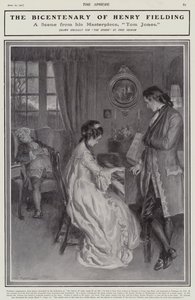 Kohtaus Henry Fieldingin Tom Jonesista (litho) tekijältä Frederick Pegram