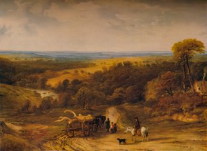 Näkymä lähellä Crediton, Devon, 1843