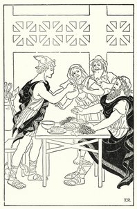 Quicksilver jatkoi kulhojen täyttämistä kannusta, jonka piti olla tyhjä (litho) tekijältä Frederick Richardson