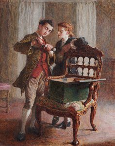 Salikohtaus vaikuttavalla avoimella nojatuolilla tekijältä Frederick Walker