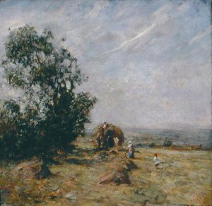 Harvest Scene (öljyä aluksella)