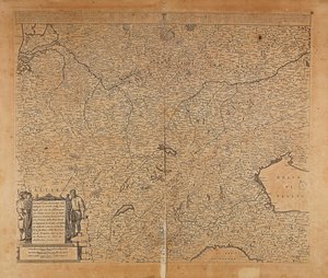 Keski-Pohjois-Eurooppa ja Pohjois-Italia, Kartta Frederik de Wit, Amsterdam, Kuparikaiverrus tekijältä Frederick de Wit