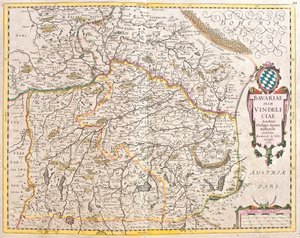 Bavieren kartta (Saksa) (etsaus tekijältä Frederick de Wit