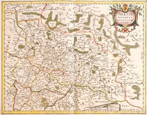Sleesian herttuakunnan kartta (Saksa ja Tšekki) (etsaus tekijältä Frederick de Wit