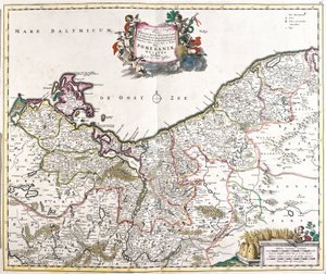 Pommerin herttua (Puola) kartta (etsaus tekijältä Frederick de Wit