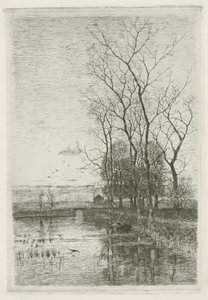 Pieni silta tekijältä Fredericus Jacobus van Rossum du Chattel (signed by artist)