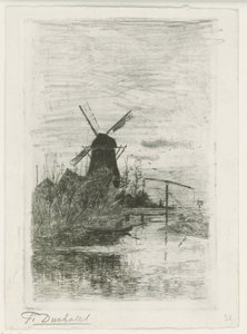 Kalastaja tekijältä Fredericus Jacobus van Rossum du Chattel (signed by artist)