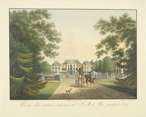 Näkymä Paleis het Loolle Vue du Loon tavallinen asuinpaikka S.M. le Roi pendent l