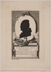 Siluetti Prof. Joachim Michael Geuss profiilitelevisiossa.
