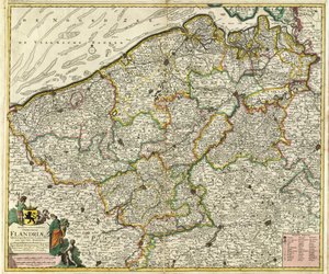 Novissima et Accuratissima Comiatus Flandriæ (Uusi ja täsmällinen Comiatus Flandriæ).