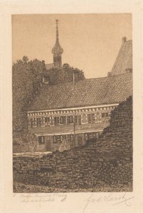 Vanhat vallit, Maastricht (alkuperäinen nimi esineessä) tekijältä Frederik van der Harst (signed by artist)