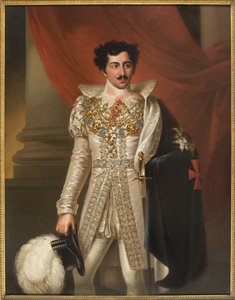 Oscar I, roi de Suede et Norvege - Ruotsin ja Norjan kuninkaan Oscar I:n (1799-1859) muotokuva, Westin, Fredric (1782-1862). Öljy kankaalle. Mitat: 149 x 114 cm. Tukholman kansallismuseo