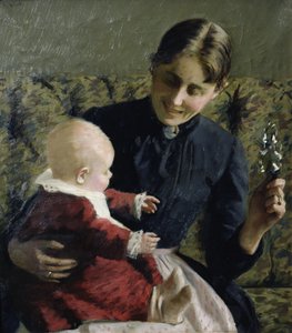 Astrid isoäidin sylissä