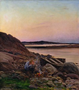 Iltatunnelmaa (öljy kankaalle)