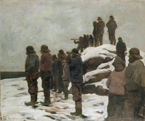 Kalastajat (öljy kankaalle)