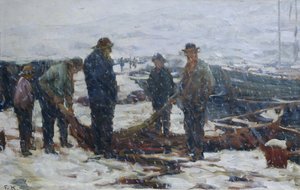 Kalastajat, n. 1900 (öljy kankaalle)