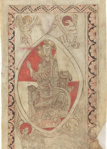 Kristus Majesteetissa [recto] tekijältä French 12th Century