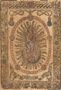 Madonna ja lapsi ruusukorissa tekijältä French 15th Century