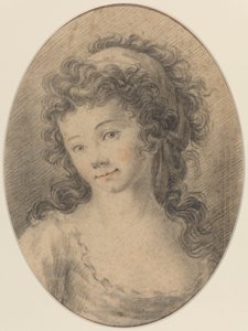 Tytön muotokuva tekijältä French 18th Century